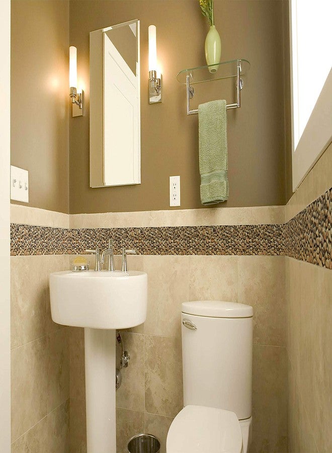 WallDesign شريط حائط WallDesign - بنمط حصى - ملصق PVC لامع مقاوم للماء - لفة 3 بوصات × 10 أقدام - للحمامات، وبلاط الأبواب، وتزيين الأرضيات - Image 4